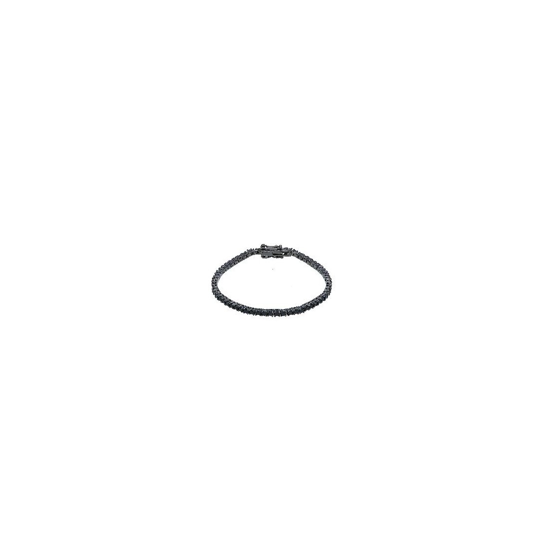 Bracciale tennis in argento brunito 925/ooo e zirconia cubica