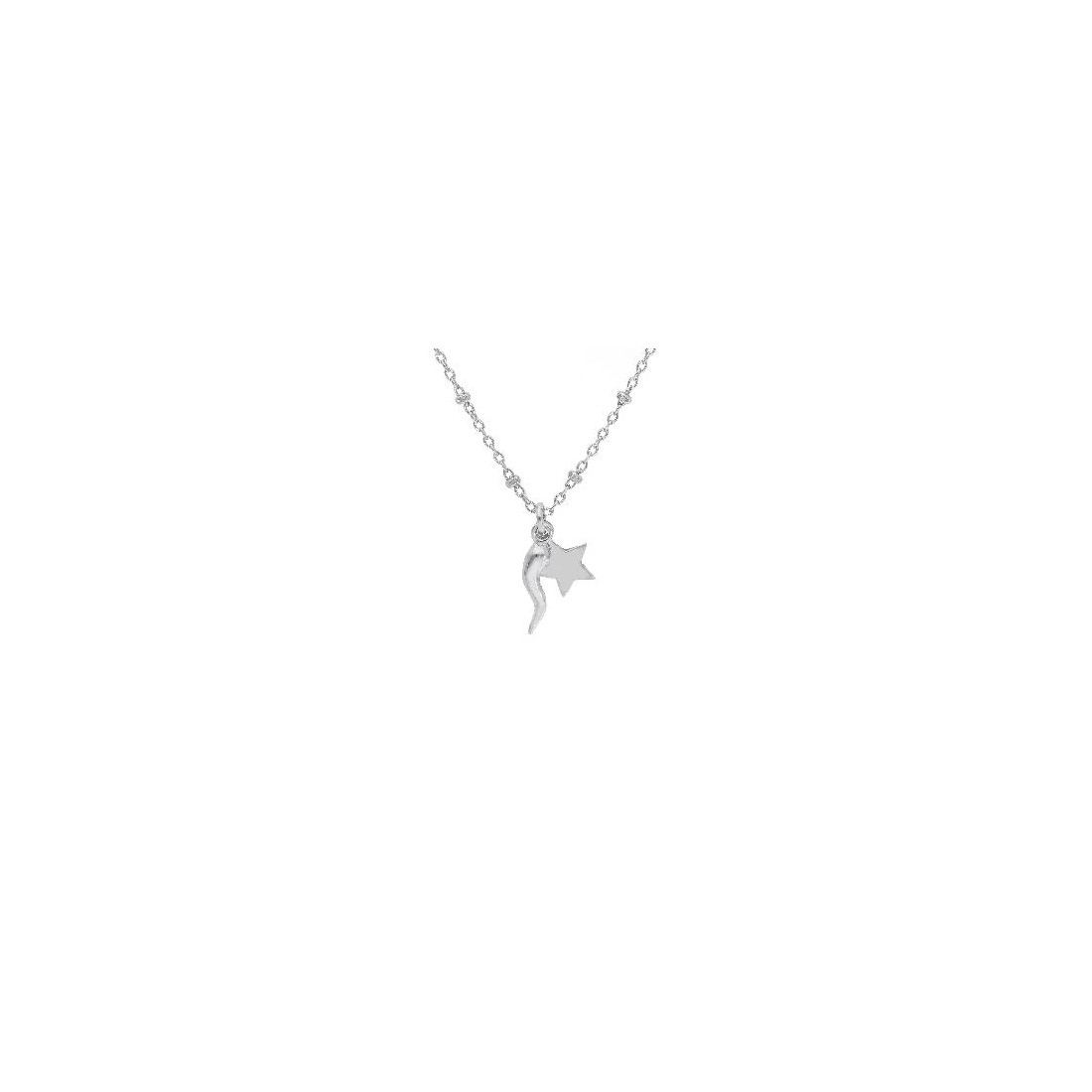 Girocollo in argento 925/ooo con corno e stella
