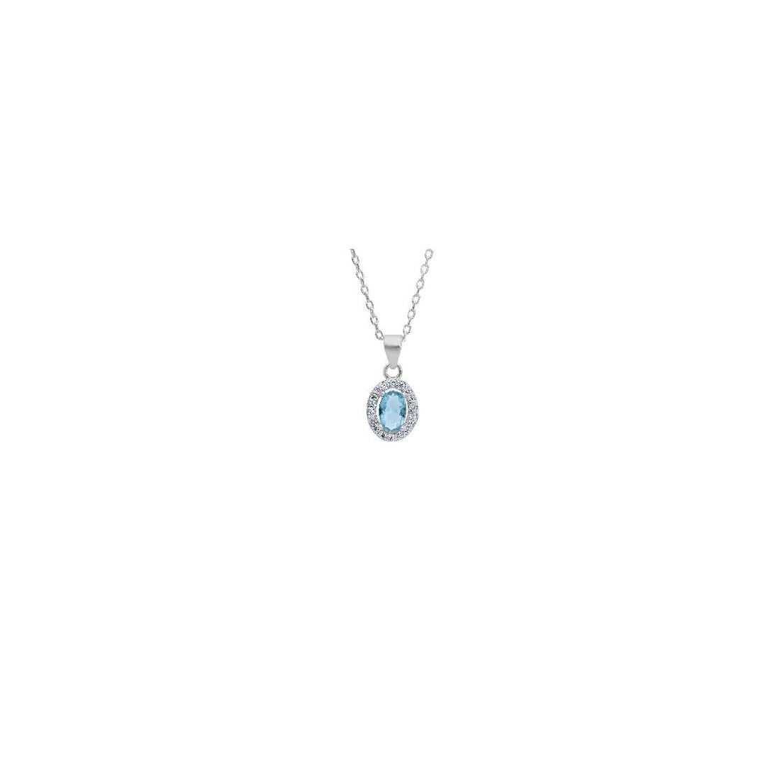 GIROCOLLO ARGENTO PIETRA  AZZURRA