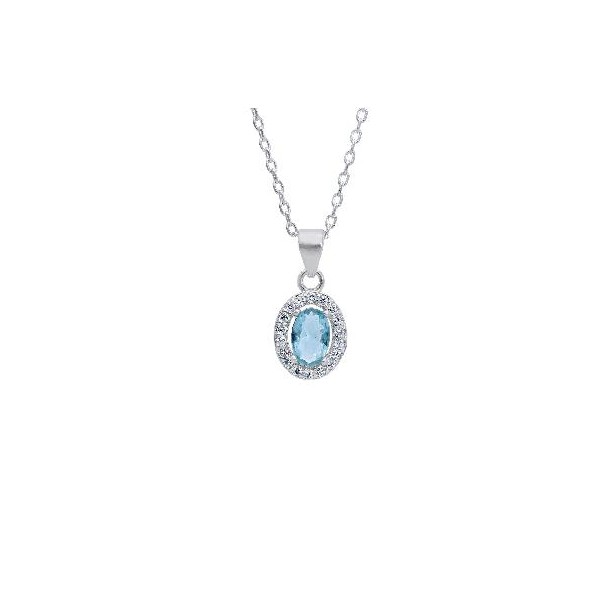 GIROCOLLO ARGENTO PIETRA  AZZURRA