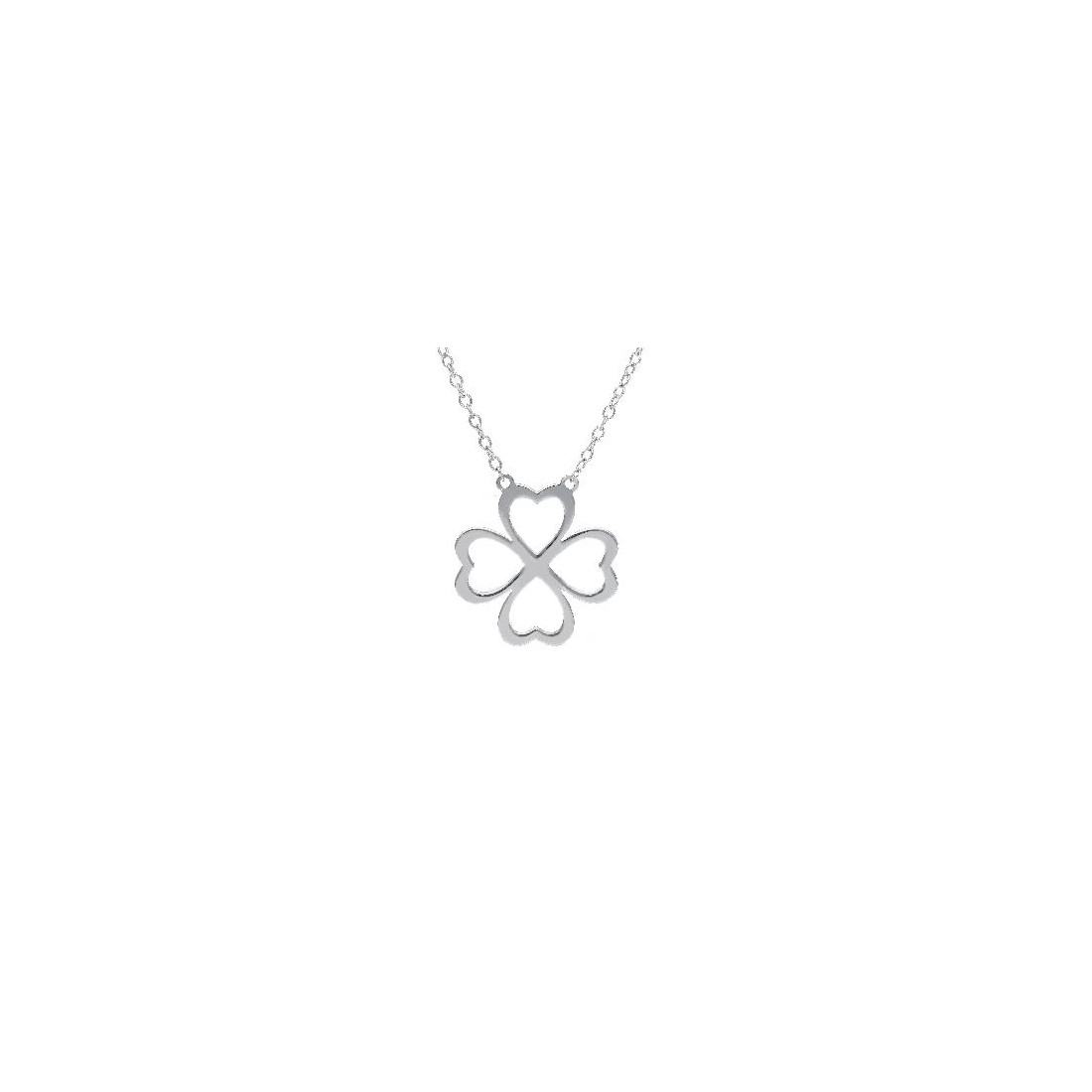 Girocollo in argento 925/ooo con quadrifoglio
