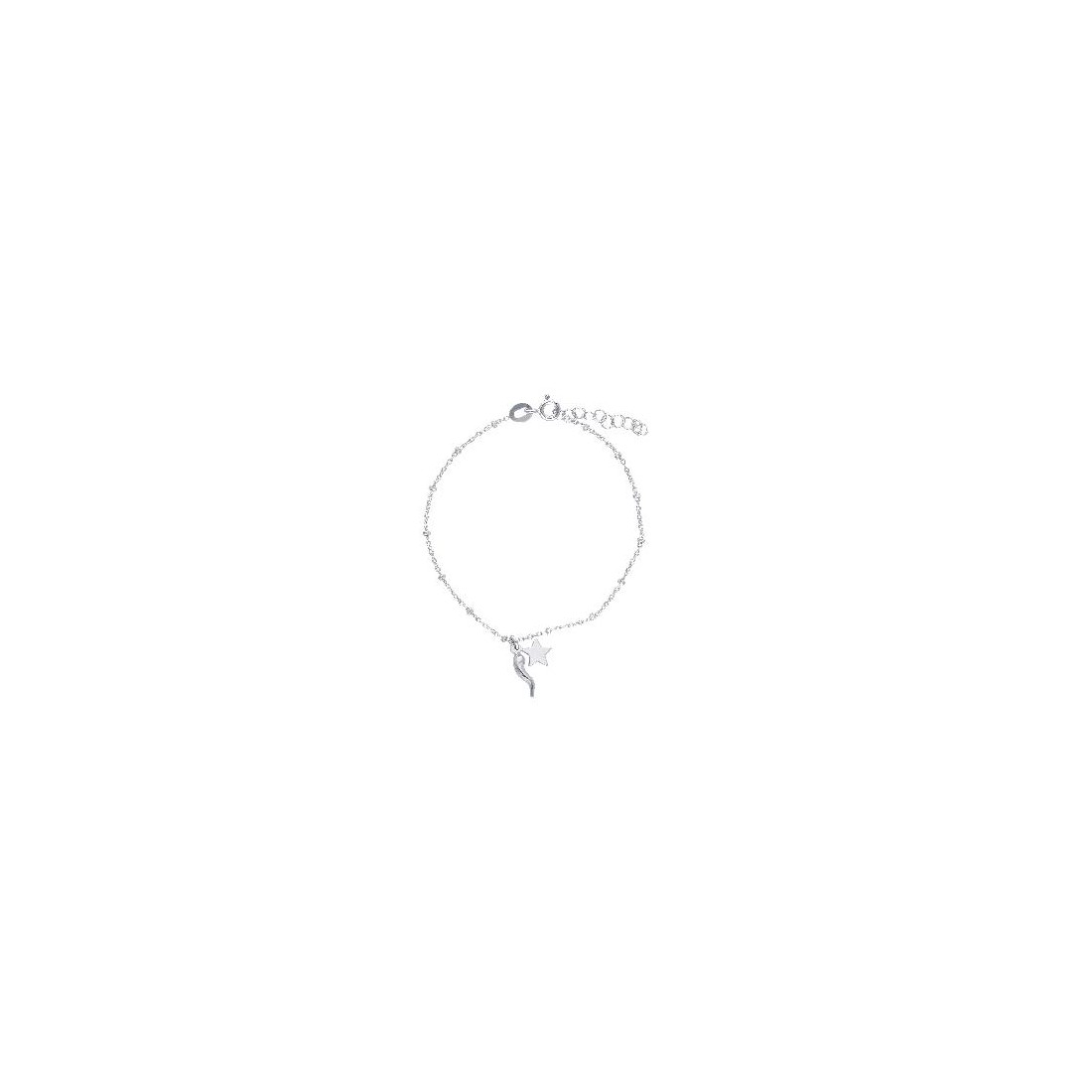 Bracciale in argento 925/ooo con corno e stella