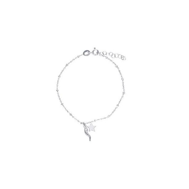 Bracciale in argento 925/ooo con corno e stella