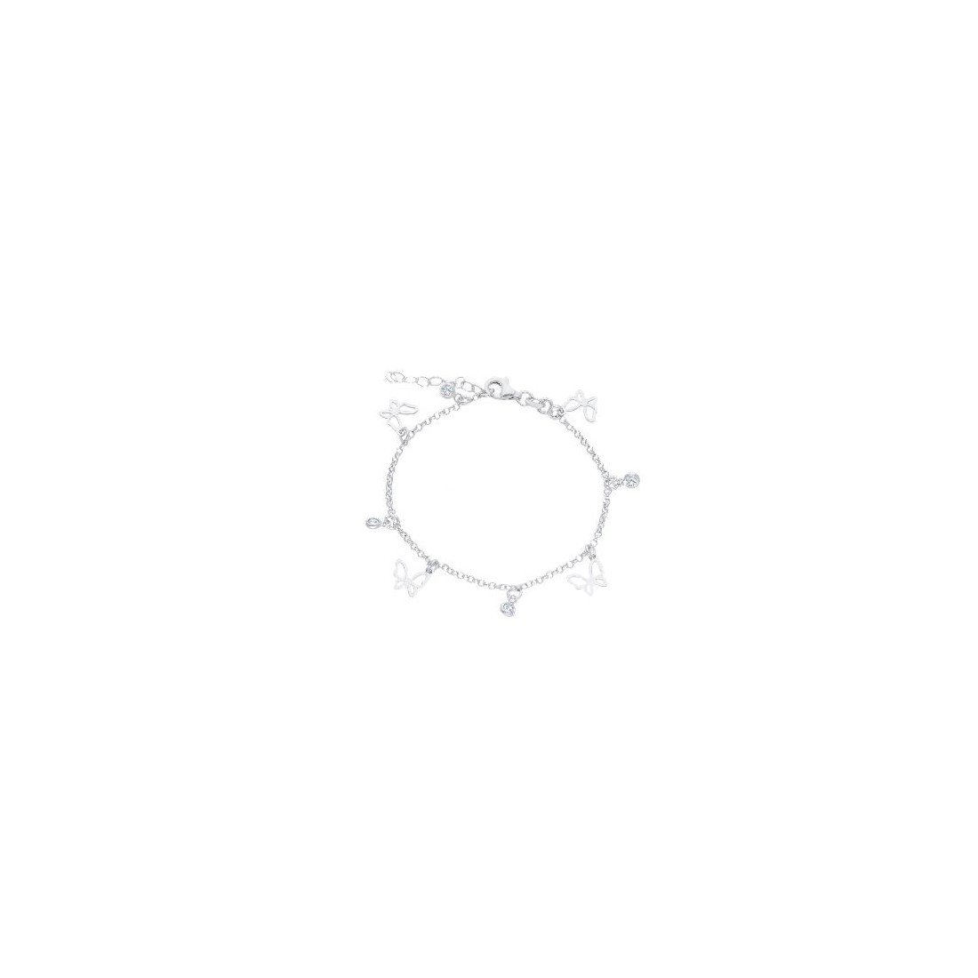 Bracciale in in argento 925/ooo e zirconia cubicacon farfalla