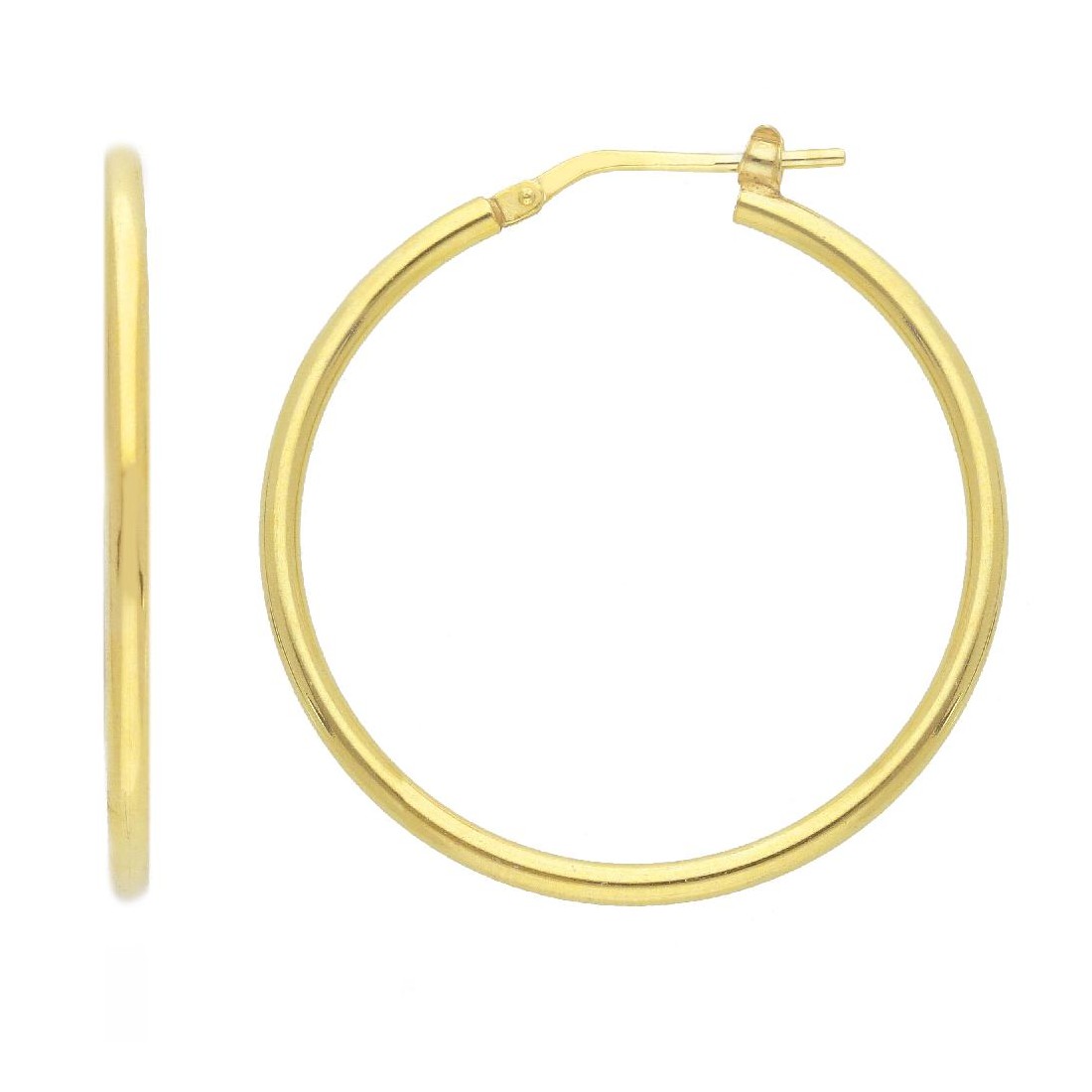 Orecchini cerchio in argento dorato 925/ooo