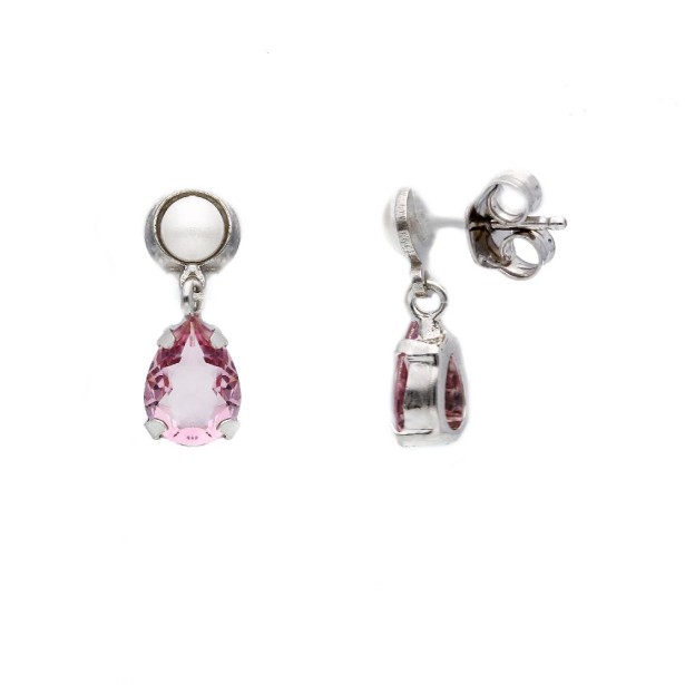 ORECCHINI ARGENTO PENDENTI CON PIETRE E PERLE
