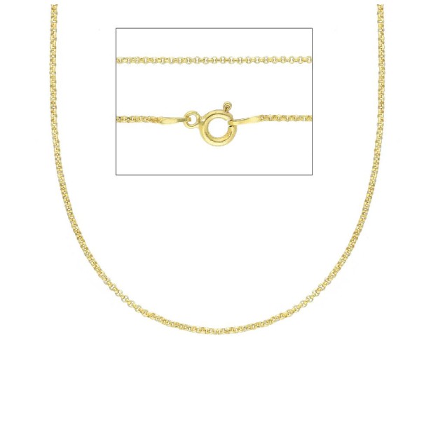 Catena rolo in argento dorato 925/ooo