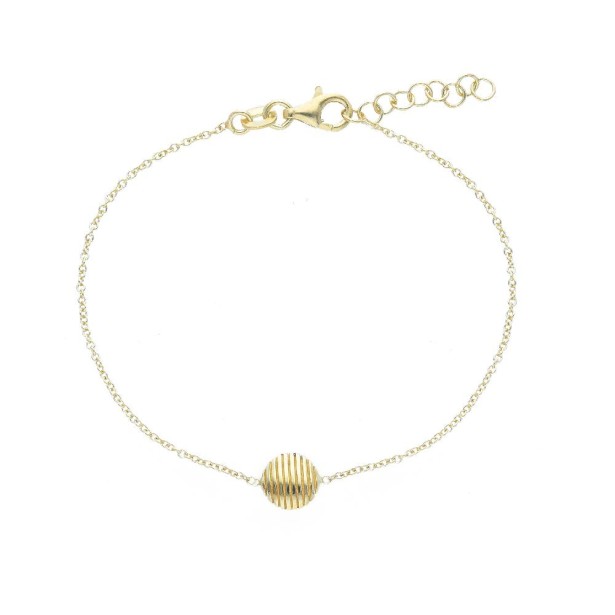 Bracciale in argento dorato 925/ooo con tondo