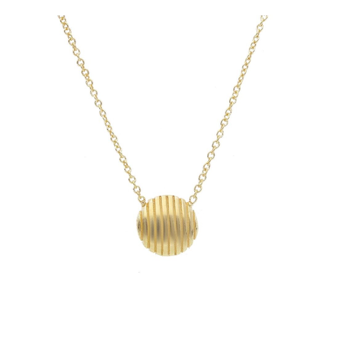 Girocollo in argento dorato 925/ooo con tondo