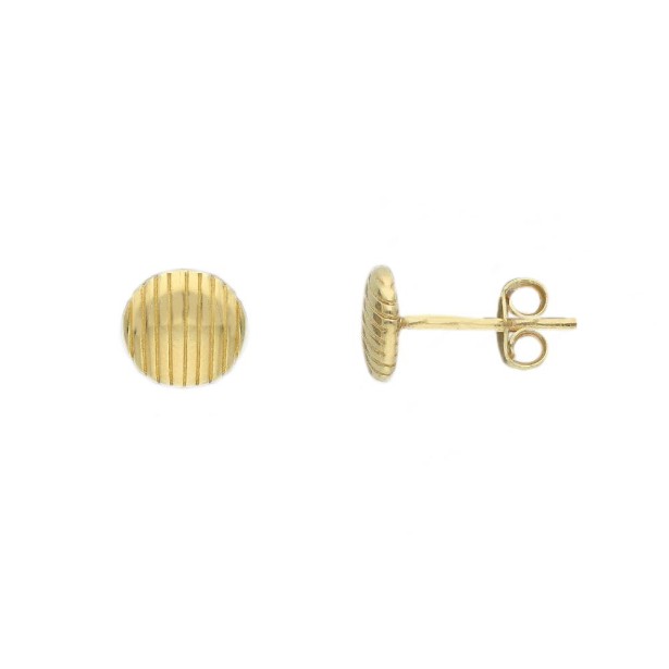 Orecchini a lobo in argento dorato 925/ooo con tondo