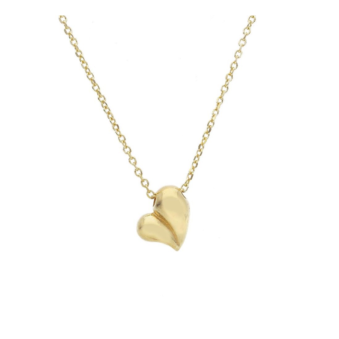 Girocollo in argento dorato 925/ooo con cuore