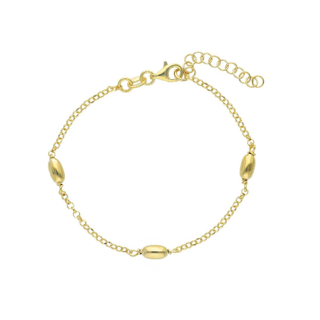 Bracciale in argento dorato 925/ooo con pepite