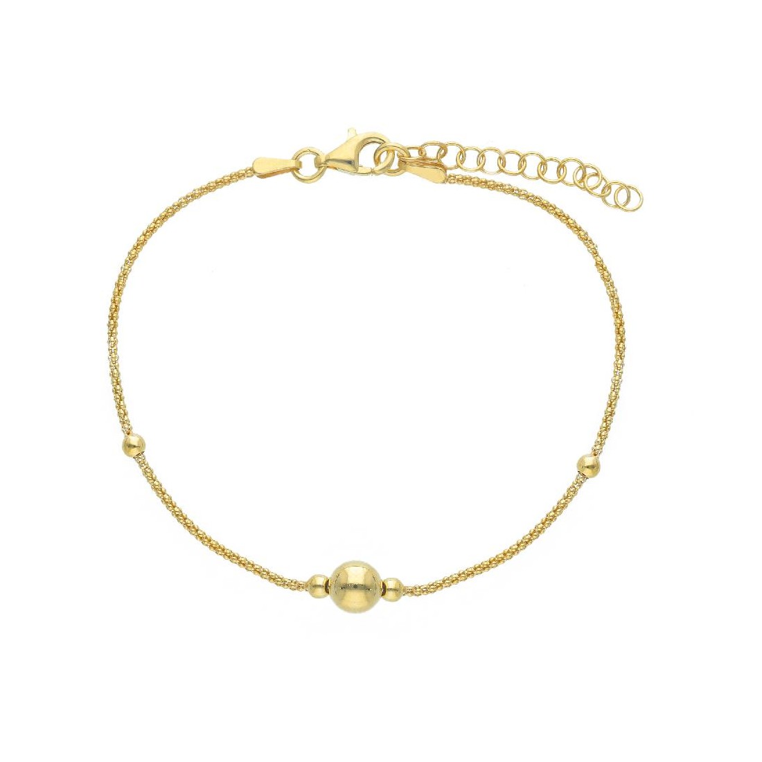 Bracciale in argento dorato 925/ooo con palline