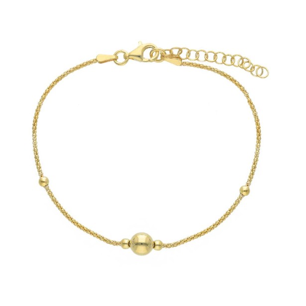 Bracciale in argento dorato 925/ooo con palline