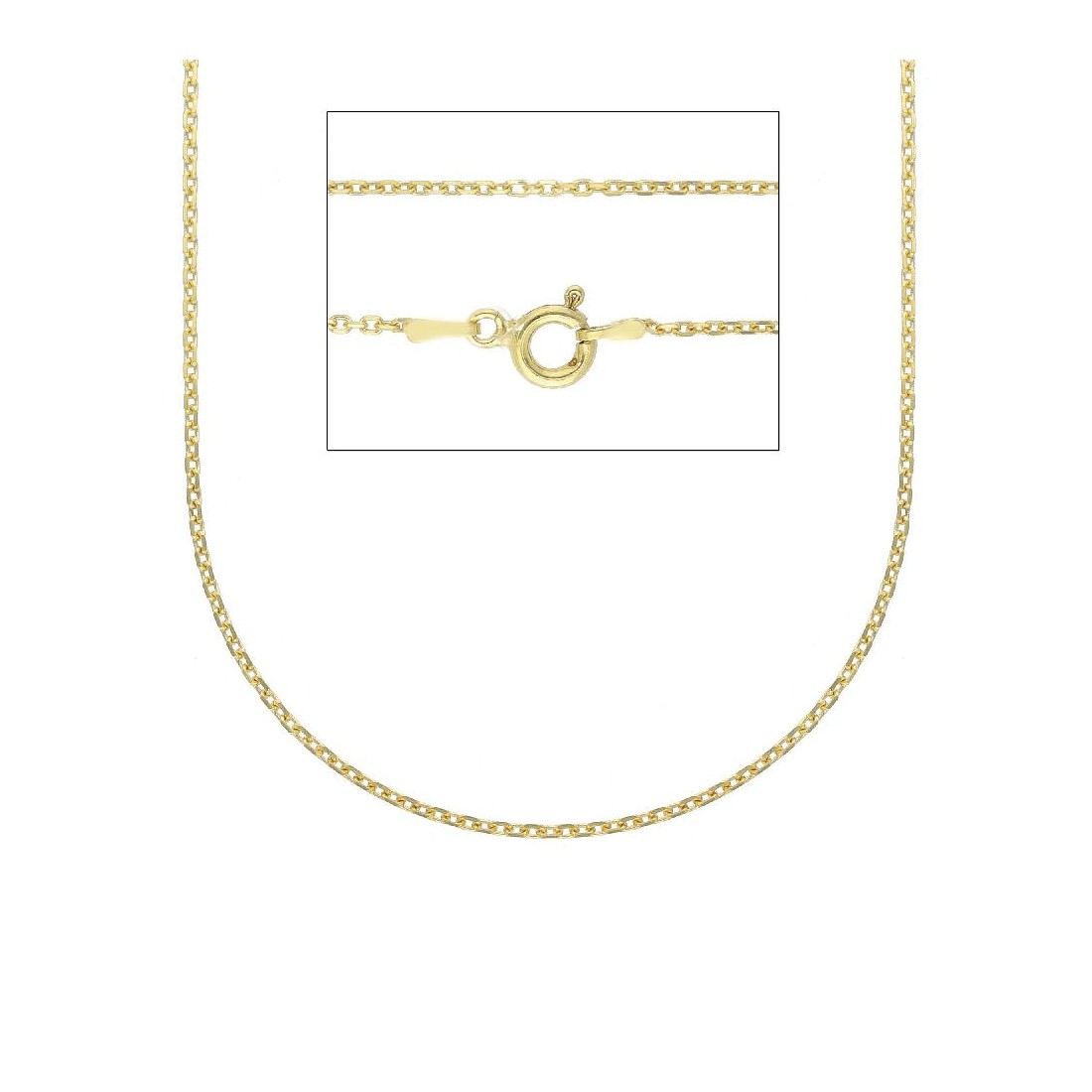 Catena rolo in argento dorato 925/ooo