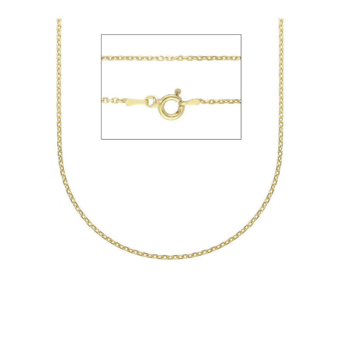 Catena rolo in argento dorato 925/ooo