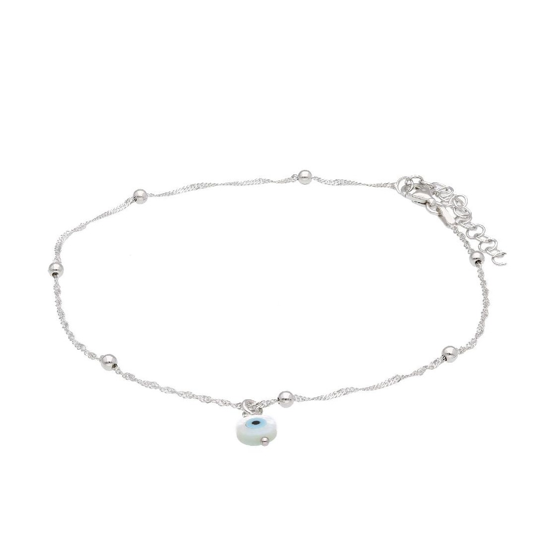 Cavigliera in argento 925/ooo con occhio di Allah