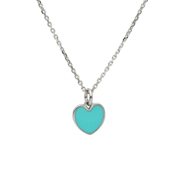 Girocollo in argento 925/ooo e smalto con cuore