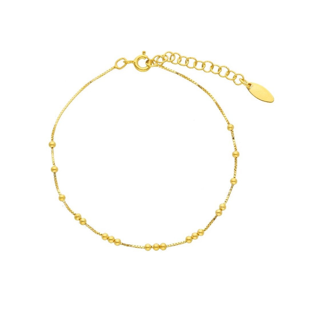 Bracciale in argento dorato 925/ooo con palline