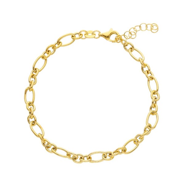 Bracciale maglia in argento dorato 925/ooo