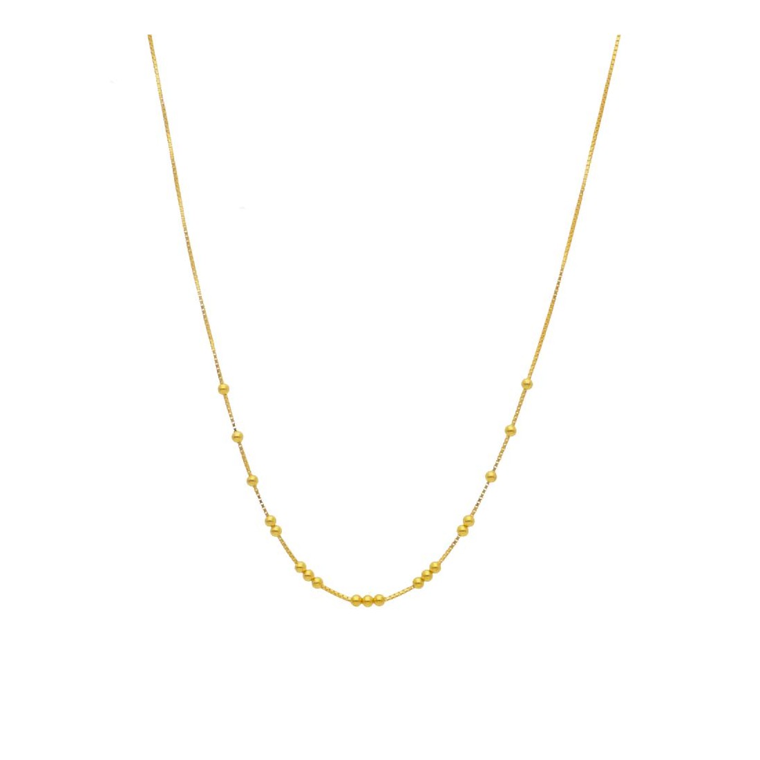 Girocollo in argento dorato 925/ooo con palline