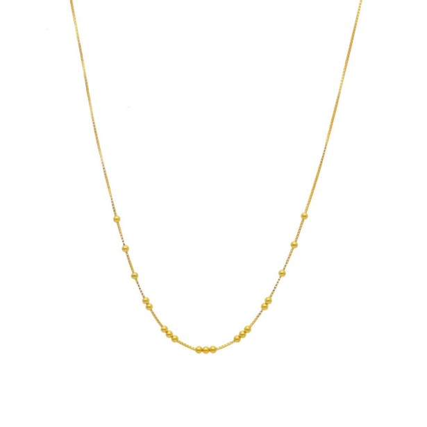 Girocollo in argento dorato 925/ooo con palline