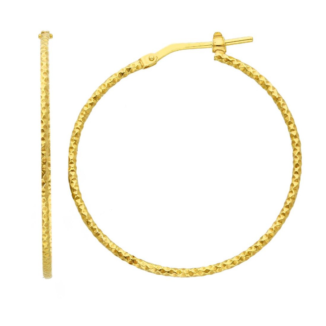 Orecchini cerchio in argento dorato 925/ooo