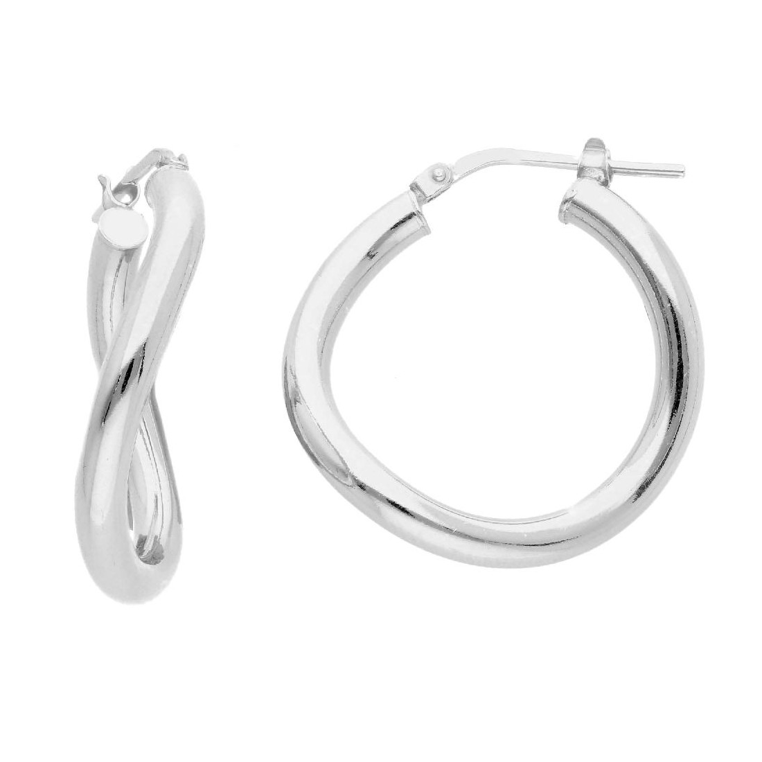 Orecchini cerchio in argento 925/ooo
