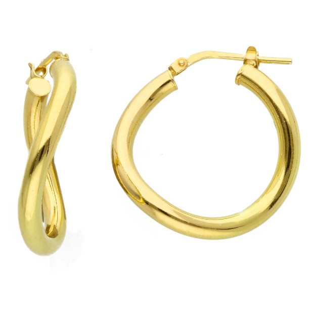 Orecchini cerchio in argento dorato 925/ooo