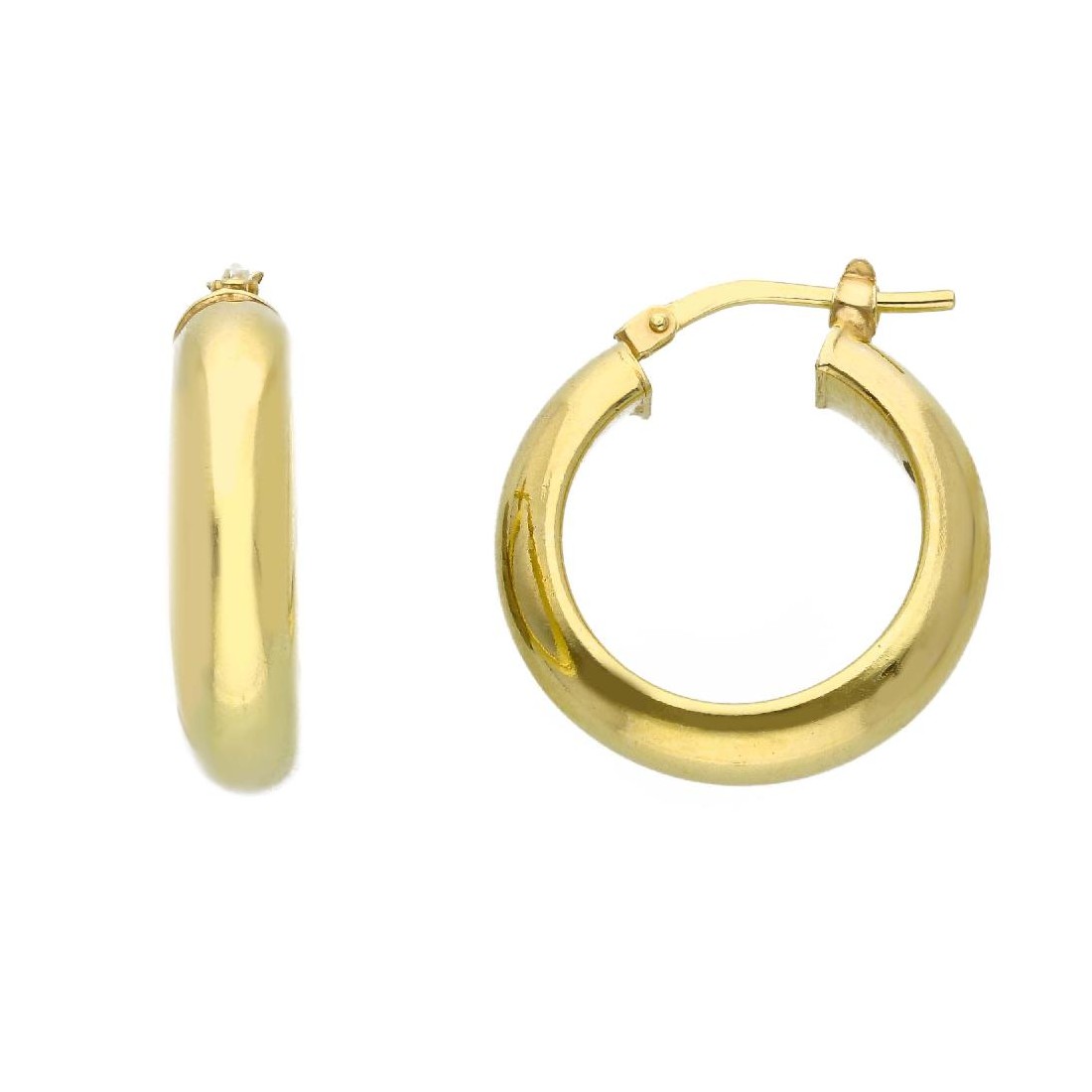 Orecchini cerchio in argento dorato 925/ooo