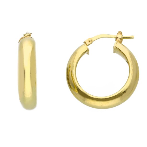 Orecchini cerchio in argento dorato 925/ooo