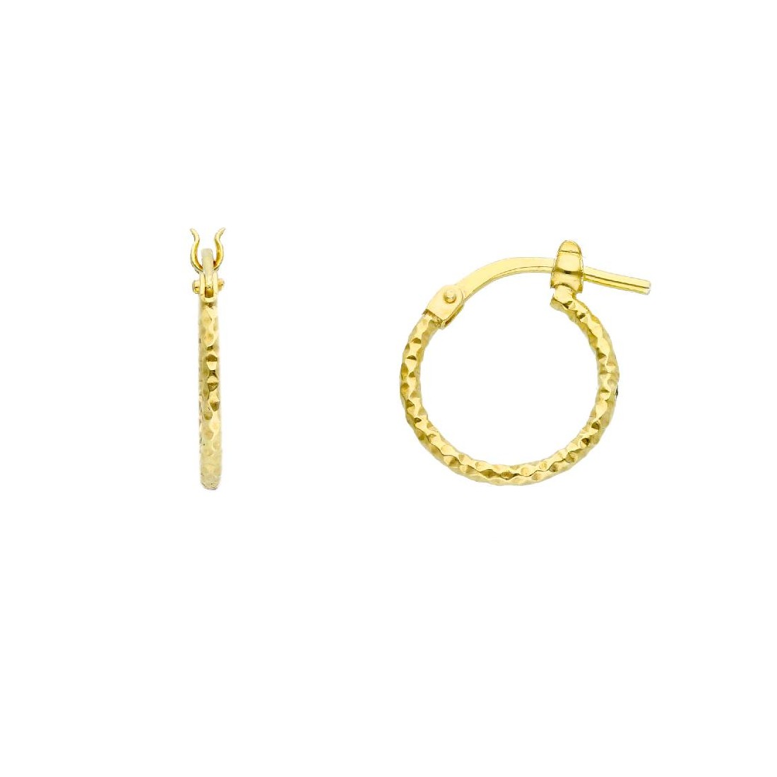 Orecchini cerchio in argento dorato 925/ooo