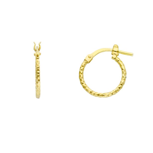 Orecchini cerchio in argento dorato 925/ooo