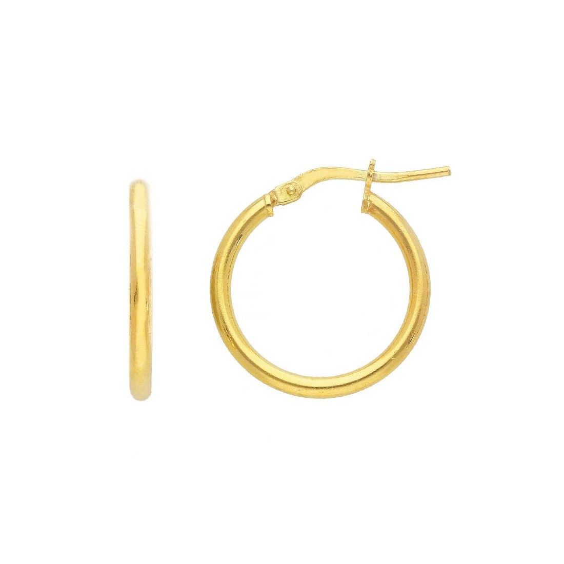 Orecchini cerchio in argento dorato 925/ooo