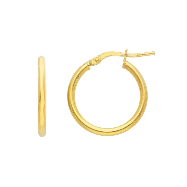 Orecchini cerchio in argento dorato 925/ooo