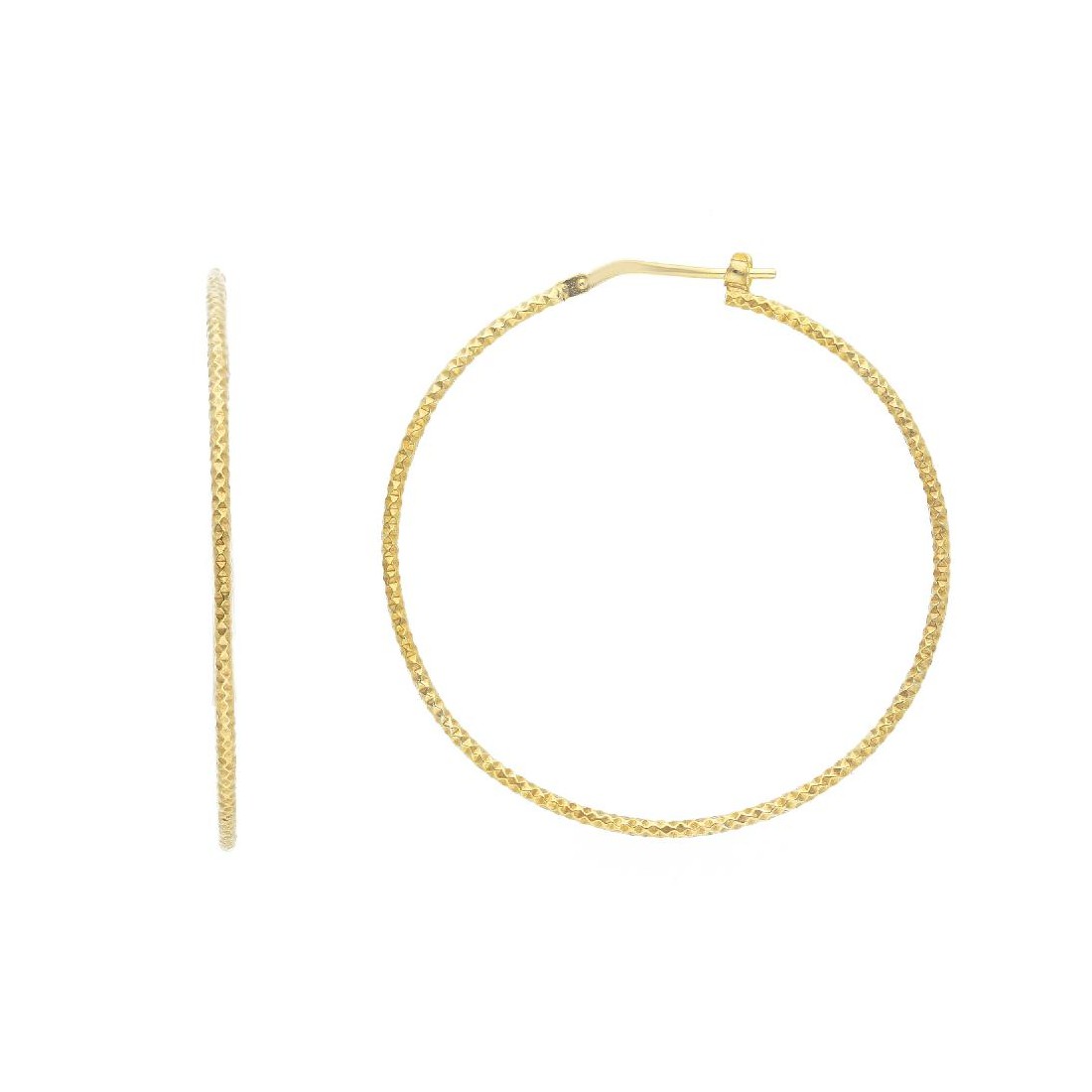 Orecchini cerchio in argento dorato 925/ooo