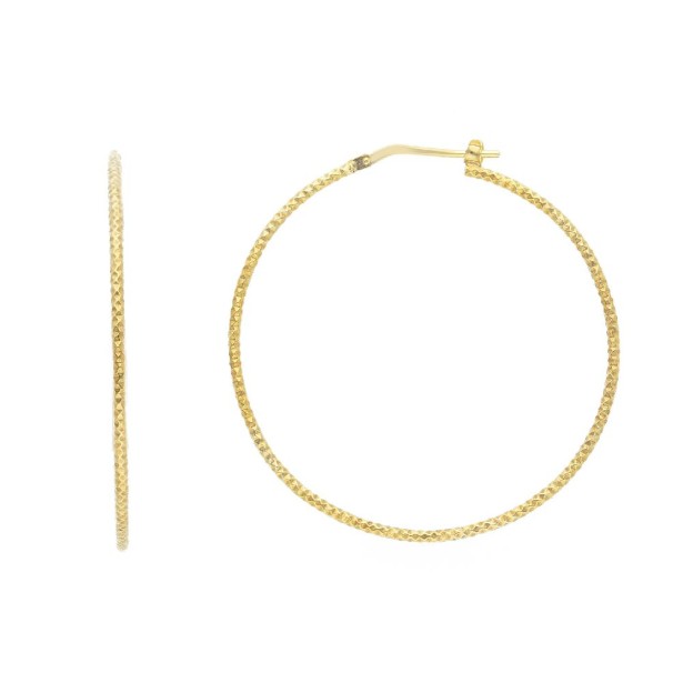 Orecchini cerchio in argento dorato 925/ooo