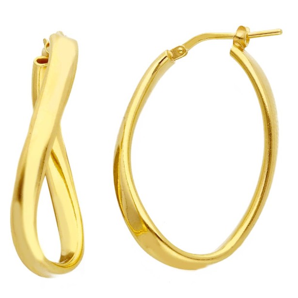 Orecchini cerchio in argento dorato 925/ooo