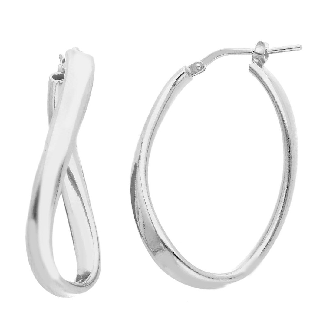 Orecchini cerchio in argento 925/ooo