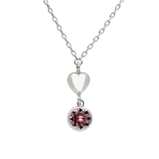 Girocollo in argento 925/ooo e cristallo artificiale con cuore
