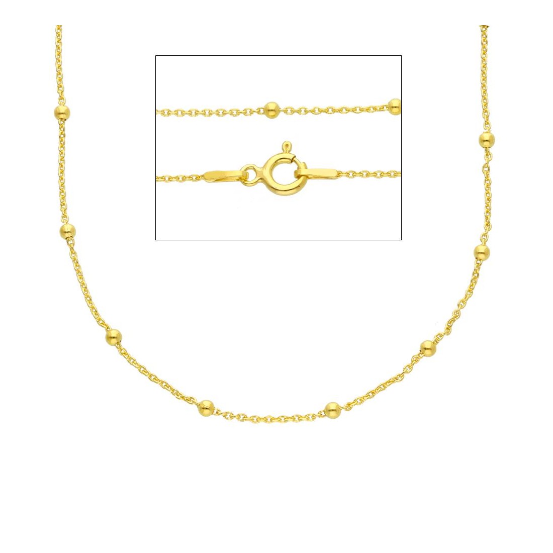 Catena alternata in argento dorato 925/ooo