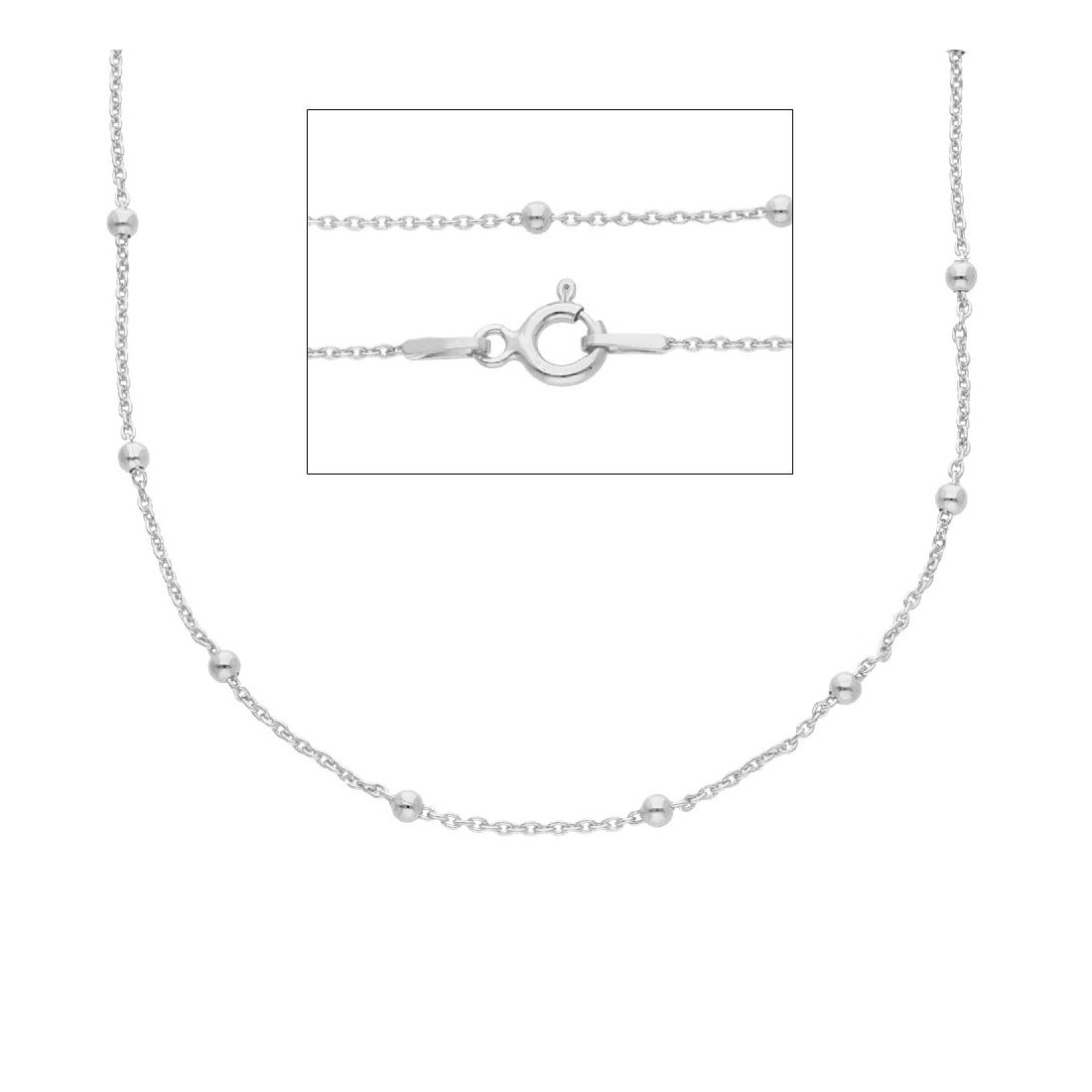 Catena alternata in argento 925/ooo con palline