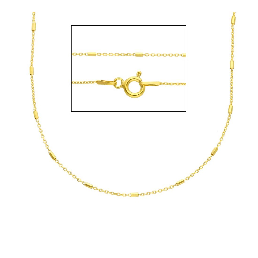 Catena alternata in argento dorato 925/ooo