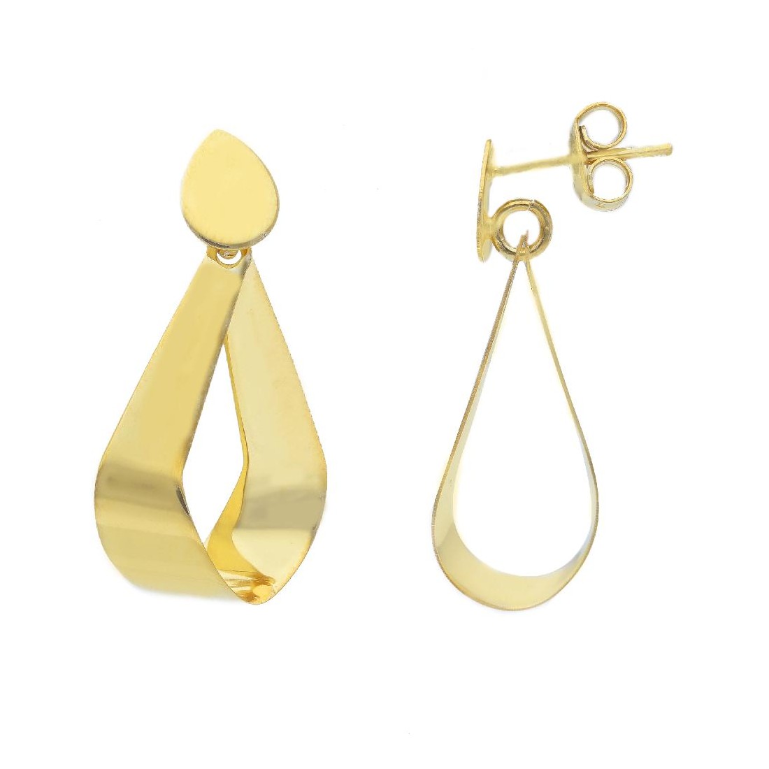 Orecchini pendenti in argento dorato 925/ooo