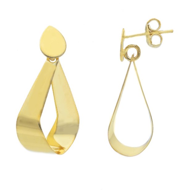 Orecchini pendenti in argento dorato 925/ooo
