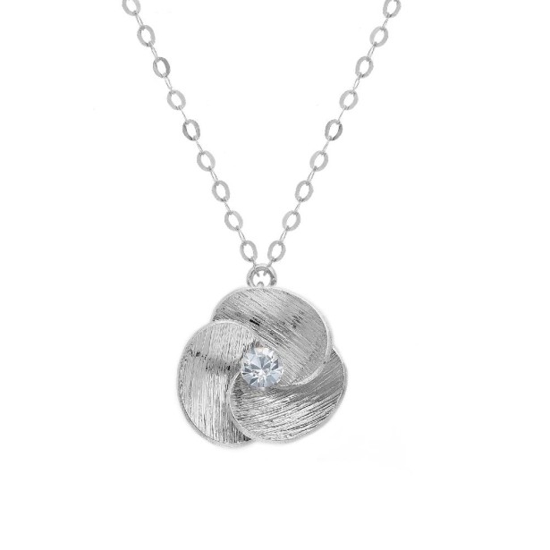 Girocollo in argento 925/ooo e zirconia cubica con fiore