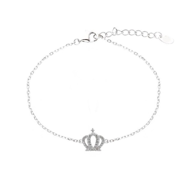 Bracciale in argento 925/ooo e zirconia cubica con corona