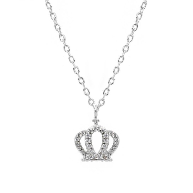 Girocollo in argento 925/ooo e zirconia cubica con corona