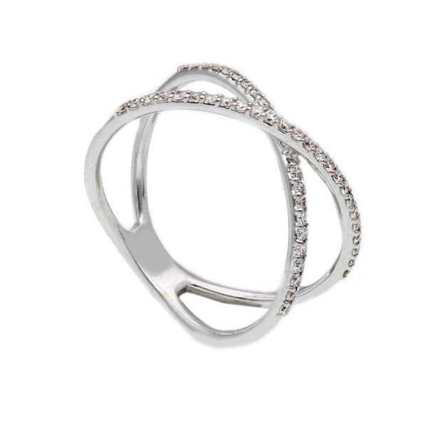 Anello in oro bianco 750/ooo con diamante naturale