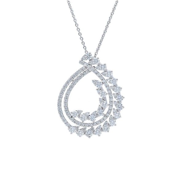 Girocollo in oro bianco 750/ooo con diamante naturale